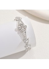 Silver Sparkling Diamond Design Copper Bracelet | thumb picture 