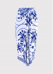 White Two-piece Floral Print One Piece Swimwear and Sarong | thumb picture 