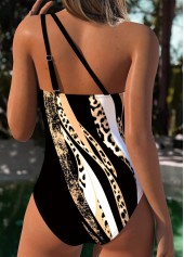 Multi Color Mid Waisted Wrap Leopard One Piece Swimwear | thumb picture 
