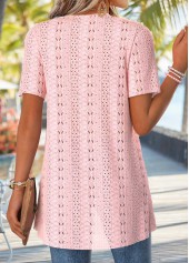 Light Pink Floral Print Fake Two Piece Twinset | thumb picture 