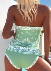 Sage Green Mid Waisted Tummy Control Tankini Set | thumb picture 