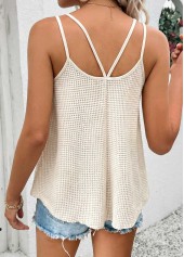 Beige Tummy Coverage Strappy Scoop Neck Camisole Top | thumb picture 