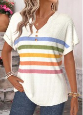 Multi Color Tummy Coverage Short Sleeve T Shirt | thumb picture 