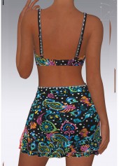 Black Mid Waisted Two-piece Tribal Print Bikini Set | thumb picture 