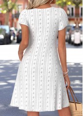 White Short Asymmetry Asymmetrical Neck Dress | thumb picture 