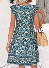 Multi Color Tribal Print Short Tuck Stitch Dress | thumb picture 