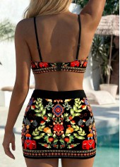 Black High Waisted Tribal Print Bikini Set | thumb picture 