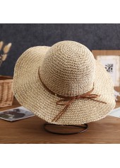 Light Camel Color Wide-brimmed Design Hat