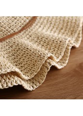 Light Camel Color Wide-brimmed Design Hat | thumb picture 