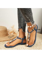 Denim Blue Rubber Toe Post Falt | thumb picture 