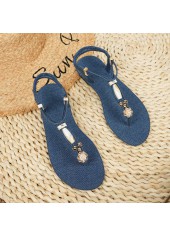 Denim Blue Rubber Toe Post Falt | thumb picture 