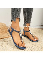 Denim Blue Rubber Toe Post Falt | thumb picture 