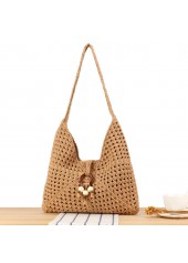 Dark Camel Color Magnetic Shoulder Bag | thumb picture 