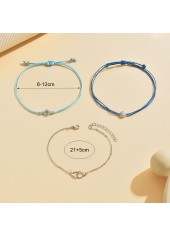 Neon Blue Color Iron Material Anklets | thumb picture 