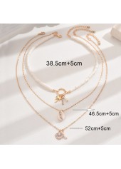 Golden Shell Tree Alloy Necklace Set | thumb picture 