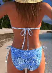 Light Blue Low Waisted Adjustable Tie Bikini Set | thumb picture 