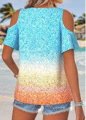 Multi Color Ombre Tie Short Sleeve T Shirt | thumb picture 