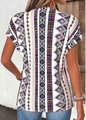 Multi Color Tribal Print Short Sleeve T Shirt | thumb picture 