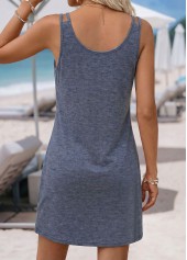 American Flag Dark Grey Marl Short Cut Out Dress | thumb picture 