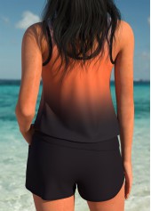 Multi Color Mid Waisted Blouson Ombre Tankini Set | thumb picture 
