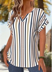 Multi Color Polka Dot Tummy Coverage T Shirt | thumb picture 