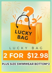 Lucky Bag-Random Color Plus Size Swimwear Bottoms-2 Pieces