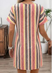 Multi Color Short Tummy Coverage Split Neck Dress | thumb picture 