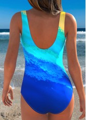 Blue Tummy Control Ombre One Piece Swimwear | thumb picture 