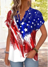 American Flag Multi Color Short Sleeve T Shirt | thumb picture 
