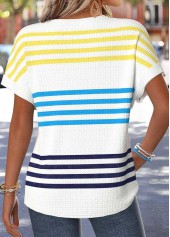 Multi Color Split Short Sleeve T Shirt | thumb picture 