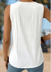 White Tummy Coverage Sleeveless Round Neck Tank Top | thumb picture 
