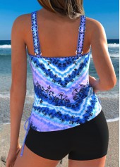 Purplish Blue Mid Waisted Drawstring Tankini Top-No Bottom | thumb picture 