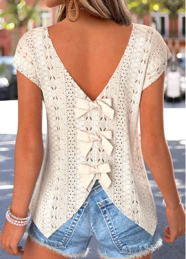 women clothes image of Beige Tummy Coverage Short Sleeve T Shirt