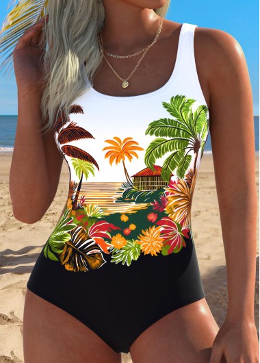 women clothes image of Multi Color Wrap Striped One Piece Swimwear