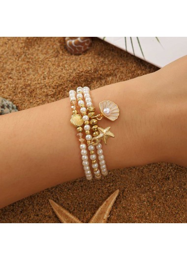 women clothes image of Golden Color Round Alloy Detail Bracelets