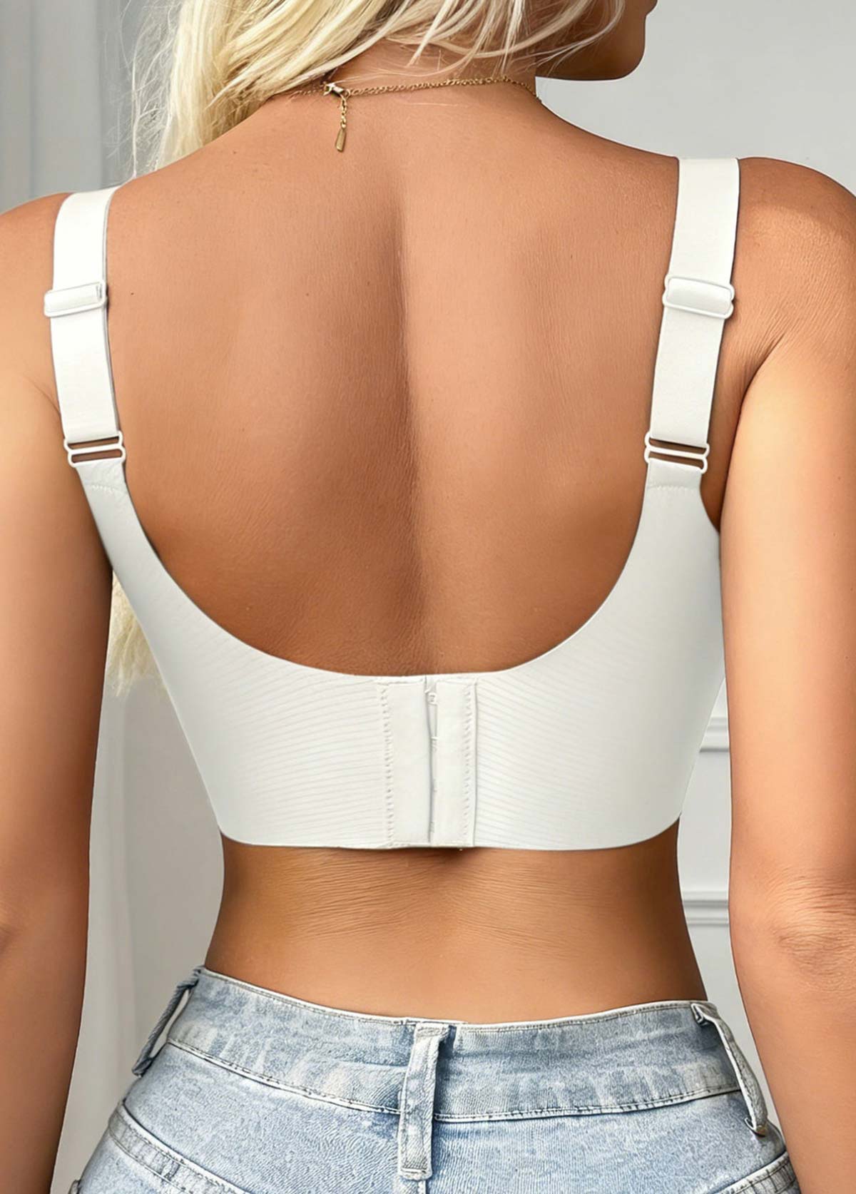 White Color Push-up Scoop Neck Bra | picture 