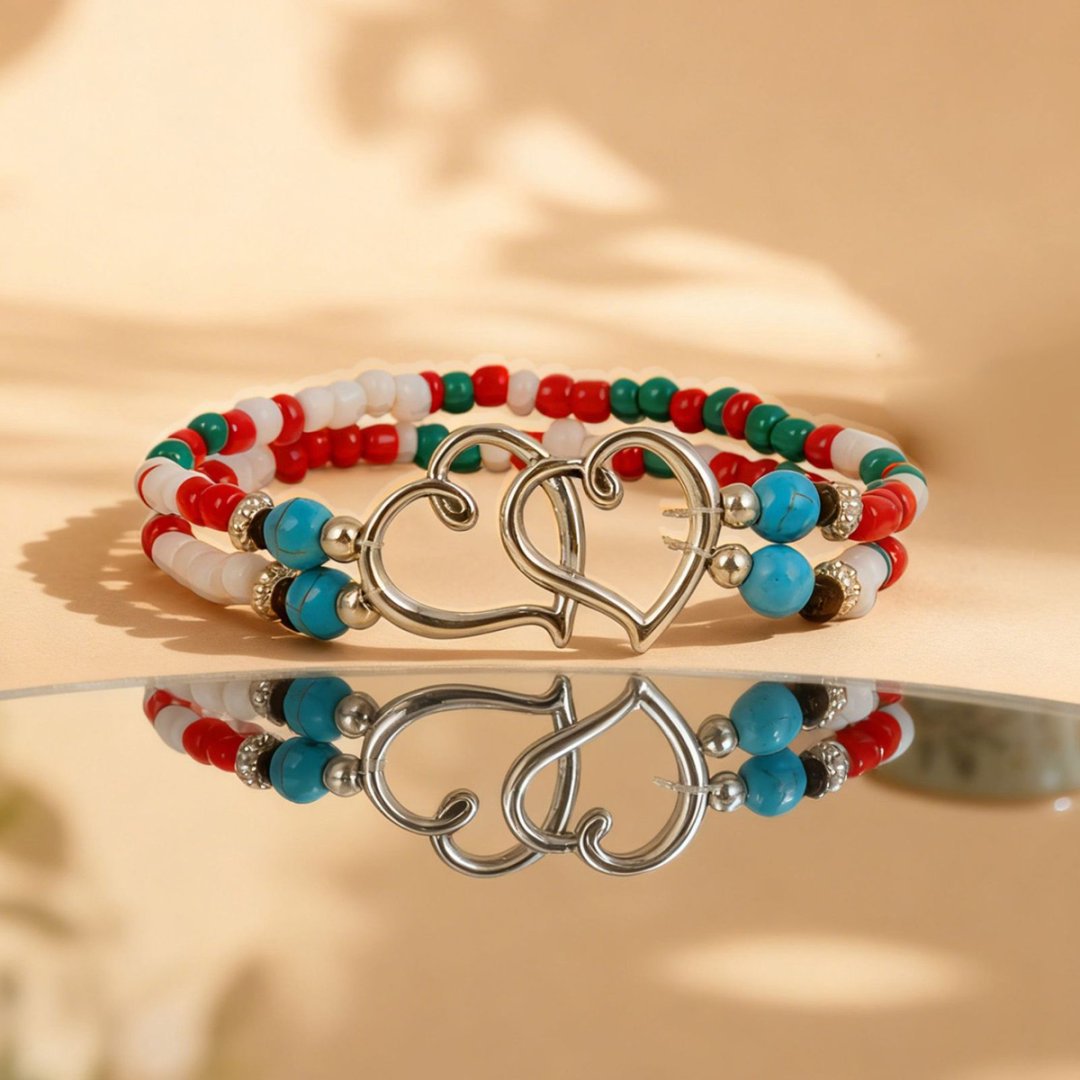 Mint Green Heart Design Alloy Bracelet | picture 