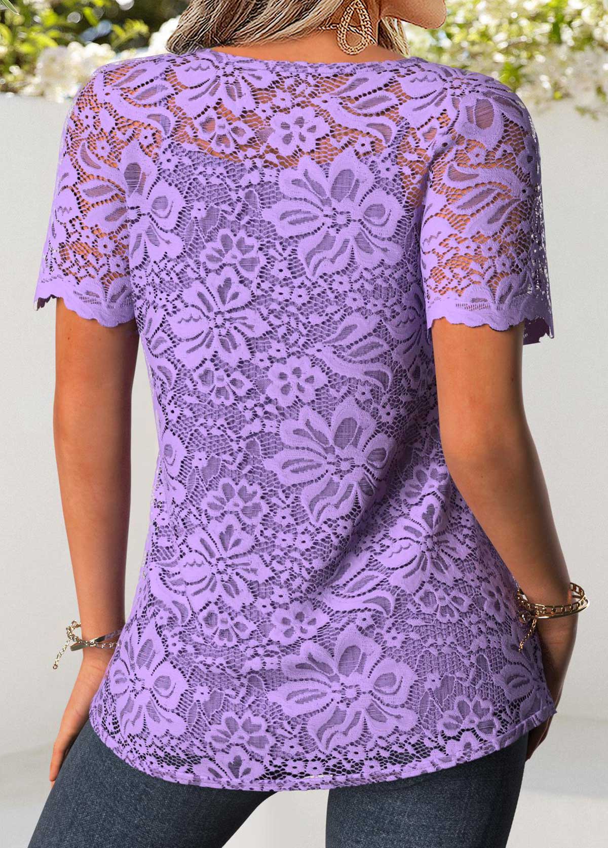 Purple Two-piece Short Sleeve Cardigan and Tank Top | picture 