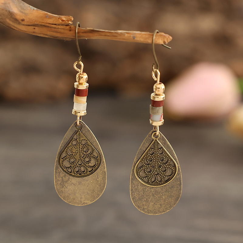 Silver Color Round Alloy Detail Earrings | picture 