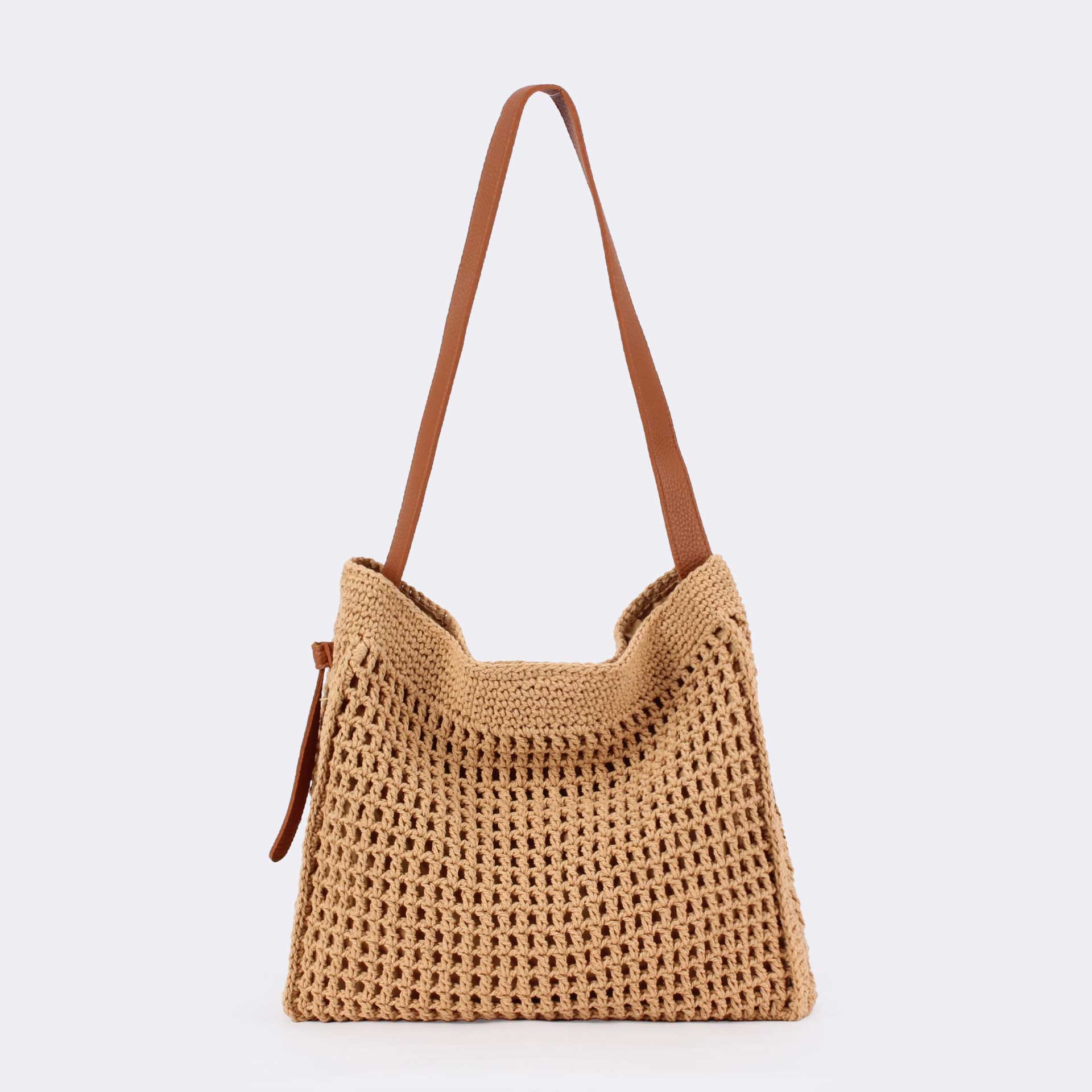 Dark Camel Magnetic Straw Shoulder Bag | picture 