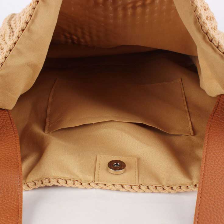 Dark Camel Magnetic Straw Shoulder Bag | picture 