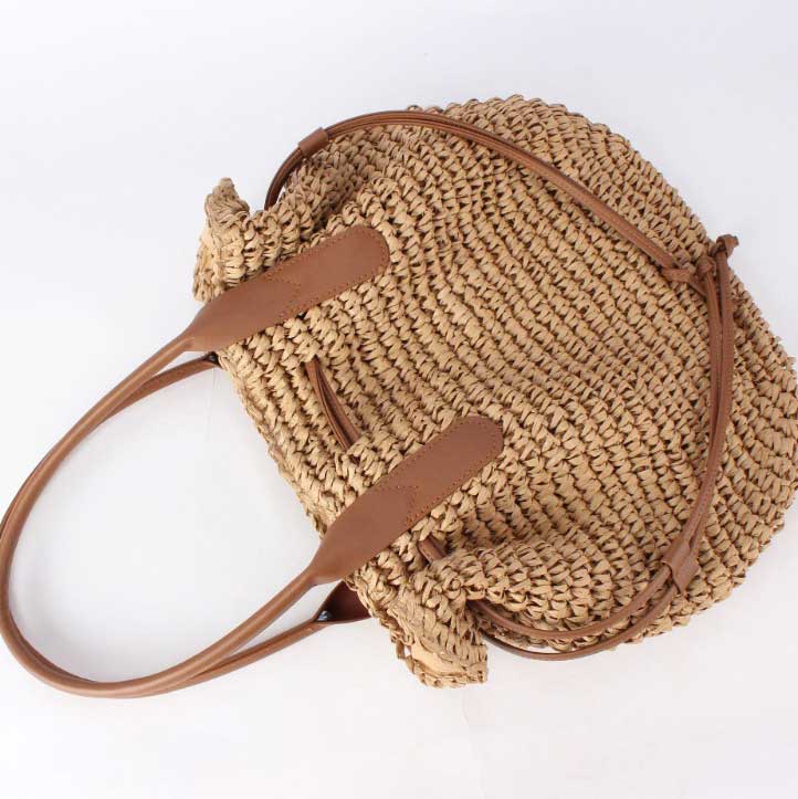 Dark Camel Color Drawstring Hand Bag | picture 