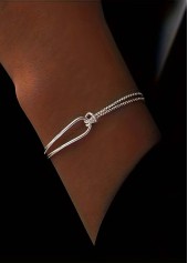 Silver Color Iron Twist Detail Bracelet | thumb picture 