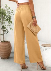 Dark Camel Soft Wide Leg Elastic Waist Pants | thumb picture 