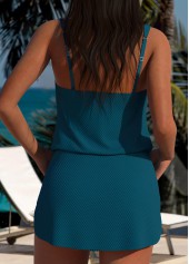 Tummy Coverage Peacock Blue One Piece Swimwear | thumb picture 