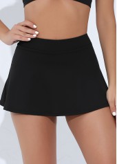 Black Stretch Elastic Waist High Waisted Pantskirt | thumb picture 