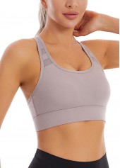Dusty Purple Square Neck Sports Bra | thumb picture 