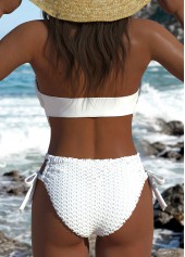 White Tassel Lace Up Bikini Set | thumb picture 