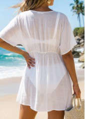 Tummy Coverage White V Neck Cover Up | thumb picture 