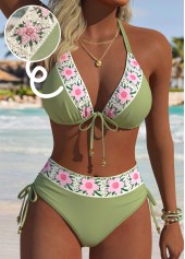Sage Green Mid Waisted Bikini Set